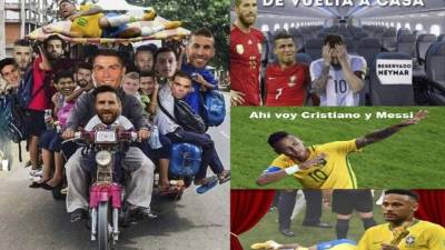 Argentina fans cheer with pictures of Argentina's forward Lionel Messi and Argentinian football legend Diego Maradona (R) ahead of a friendly football match between Spain and Argentina at the Wanda Metropolitano Stadium in Madrid on March 27, 2018. / AFP PHOTO / GABRIEL BOUYS