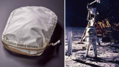Bolsa utilizada por Neil Armstrong.