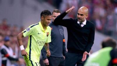 Neymar ya enfrentó a Pep Guardiola en un Bayern-Barcelona.