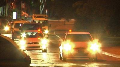 The ambulances transporting the six detainees arriving from Guantanamo heads for the Military Hospital in Montevideo, on December 7, 2014 early morning. Six men detained at Guantanamo for more than a decade have been resettled in Uruguay, as US President Barack Obama attempts to fulfill his long-delayed promise to close the US military prison. Among the six was Syrian prisoner Jihad Diyab, 43, who had staged a hunger strike and requested a US court to order prison officials to stop force-feeding him. AFP PHOTO/CANAL 10/DANIEL RORIGUEZ/URUGUAY OUT