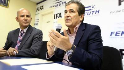 Jorge Luis Pinto en conferencia de prensa este martes.