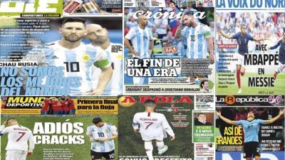 Argentina con Messi y Portugal con Cristiano Ronaldo le han dicho adiós al Mundial de Rusia por lo que acaparan las portadas a nivel internacional. Ambos cracks han recibido fuertes comentarios, sobre todo el argentino