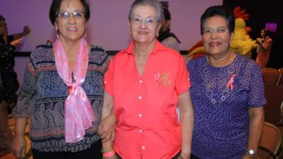 Rosa Abadie, Aracely Downing y Leily Alvarado.