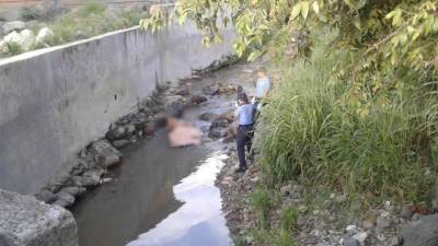 Lugar en donde se halló al hombre sin vida en el Distrito Central de Honduras.
