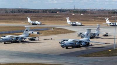 Aviones militares rusos.