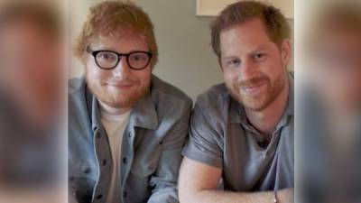 Ed Sheeran y el príncipe Harry.