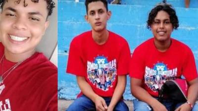 En la imagen, los tres hermanos Martínez.