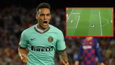 Lautaro Martínez marcó un golazo con el Inter ante el Barcelona.