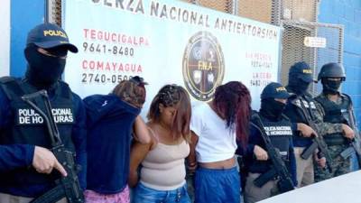 Las féminas fueron identficadas con los alias 'La loba', 'La piwi' y 'La muda', residentes en Comayagüela.