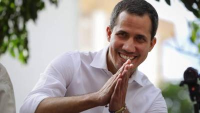 El líder opositor Juan Guaidó habla durante una asamblea de calle con diputados opositores el sábado pasado en Montalban, Caracas (Venezuela).