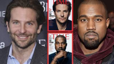 El actor Bradley Cooper y el cantante y esposo de Kim Kardashian, Kanye West.