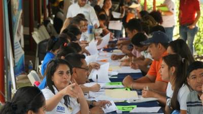 Ambiente en la Feria de Empleo y Oportunidades celebrada a finales de enero en San Pedro Sula.
