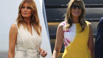 Este sábado 24 de agosto Donald Trump y la primera dama de EEUU llegaron al país sede da la G7 este año, donde se reunirán con otros diplomáticos y mandatarios. Desde su arribó al aeropuerto de Biarritz en Francia la ex modelo cautivo con su estilo.