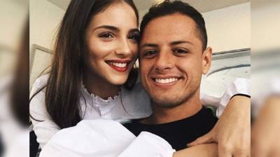 Andrea Duro y Chicharito Hernández.Foto redes.