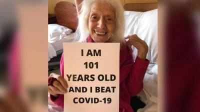 Angelina Friedman de 101 años. Foto: Twitter