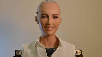 Sophia fue construida por Hanson Robotics como parte de la cumbre de la Iniciativa de Inversión Futura.Foto Hanson Robotics.