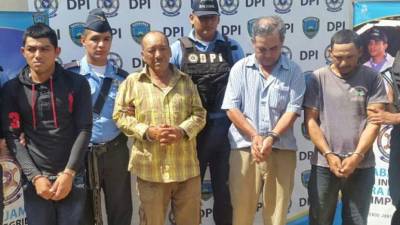 Cuatro hombres fueron capturados en Comayagua.