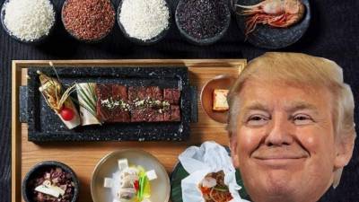 US President Donald Trump arrives to speak to military personnel and their families stationed in South Korea in Osan Air Base, south of Seoul, following his meeting with North Korea's leader Kim Jong Un at the Joint Security Area (JSA) in Panmunjom in the Demilitarized zone (DMZ) on June 30, 2019. (Photo by Ed JONES / POOL / AFP)