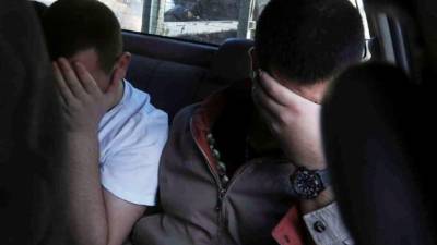 Momento en el que eran llevados hacia los tribunales de la capital.