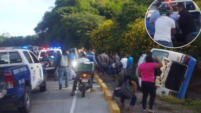 Más de 15 personas se accidentaron esta mañana cuando se dirigían a la capital hondureña.