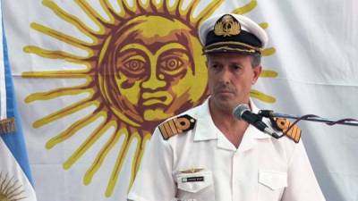 El portavoz de la Armada argentina, Enrique Balbi, habla ante los medios en Buenos Aires (Argentina). EFE