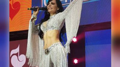 La cantante Maribel Guardia en la Teletón Honduras 2018. Foto: Twitter/TVC