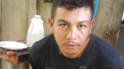 Santos Isabel Espinoza es uno de los jefes de la banda. Hoy fue capturado en unas montañas de Santa Cruz de Yojoa.
