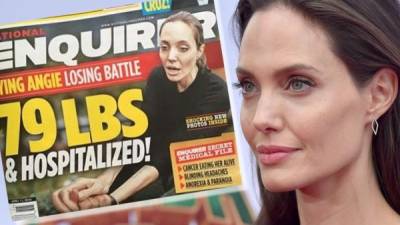 En National Enquirer muestra a una Angelina Jolie demacrada.