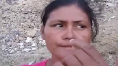 El dolor es evidente en Iris Amanda Rueda quien que su esposo salga con vida.