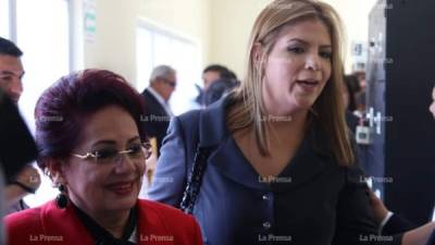 Lena Gutiérrez, exvicepresidenta del Congreso Nacional, a su llegada a los juzgados capitalinos.