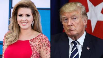 La ex Miss Universo Alicia Machado/ El presidente de los EEUU Donald Trump./Fotos archivos.