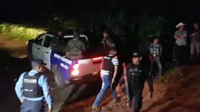 Agentes de la Policía Nacional en el lugar del hecho.