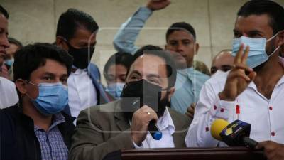 Luis Redondo durante la conferencia de prensa este lunes en Tegucigalpa.