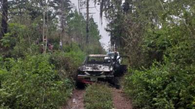 Este es el automóvil en el que se conducían las víctimas al momento del ataque.