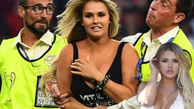 Una despampanante rubia tomó por sorpresa a todos en el Wanda Metropolitano de Madrid al meterse a la cancha en pleno encuentro entre el Tottenham vs Liverpool durante la final de UEFA Champions League este 01 de junio.