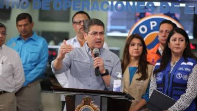 El presidente Hernández compareció ante los medios por segunda ocasión este miércoles 11 de marzo del 2020.