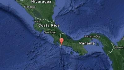 El sismo se registró al sur de la costa de Punta Burica./Foto: Twitter.