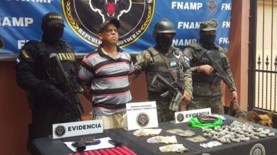Orlin Mayorga Ramos fue presentado en las instalaciones de la Fuerza Nacional Antimaras y Pandillas de Choluteca.