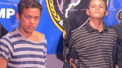 Siendo presentados en las instalaciones de la Fuerza Antimaras en San Pedro Sula.