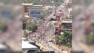 La marcha va hacia las Naciones Unidas.