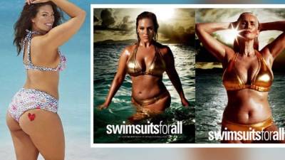 Las modelos Ashley Graham y Nicola Griffin.