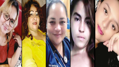 Mirian Lizeth Pérez (37), Santa López (43), Delmy Romero (37), María Rosibel Pineda (|17) y Zulmy Elizabeth Chávez.