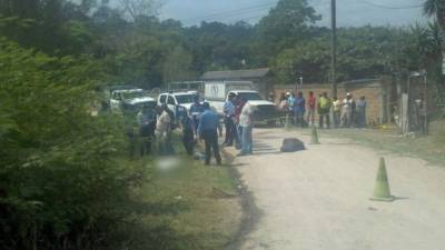 Escena del crimen en el departamento de Francisco Morazán.