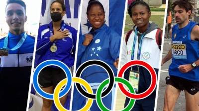 Julio Horrego, Julimar Ávila, Cergia Güity, Keyla Ávila e Iván Zarco buscarán poner el nombre de Honduras en alto en los Juegos Olímpicos de Tokio 2020.