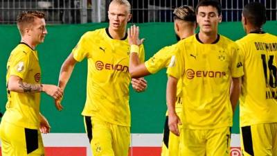 Borussia Dortmund derrotó 3-0 al Wehen con el triplete de Erling Haaland.