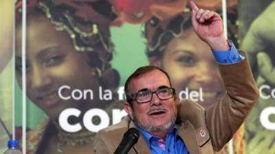 En la imagen, el líder la Fuerza Alternativa Revolucionaria del Común (FARC), Rodrigo Londoño. EFE/Archivo.
