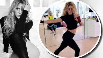 Shakira en sus entrenamiento.