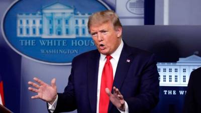 El presidente de EEUU, Donald Trump, en la Casa Blanca. Foto EFE