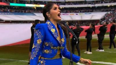 Ana Bárbara ya se había equivocado entonando el Himno de su patria en 2018.