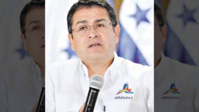 El presidente Juan Orlando Hernández.